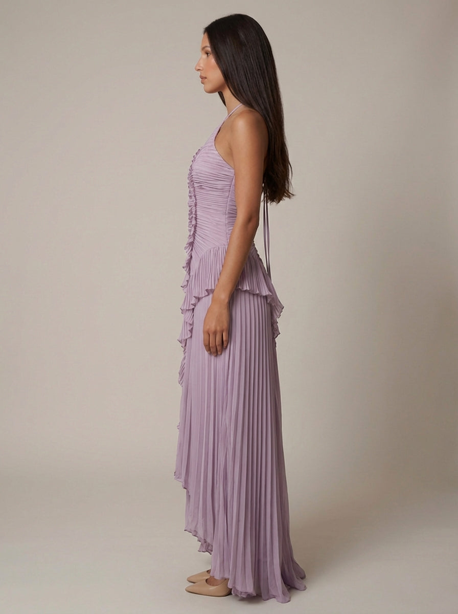 Thalvine lilac dress back view