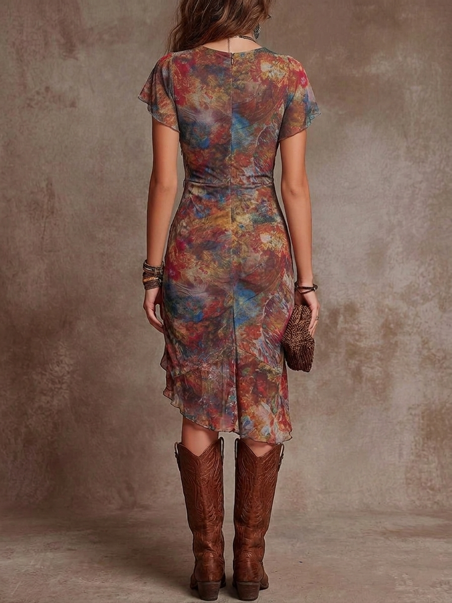 Tervane boho wrap dress - lifestyle