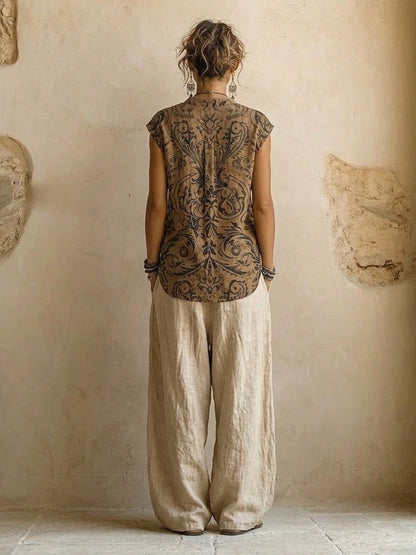 Olvaire set top and trousers detail