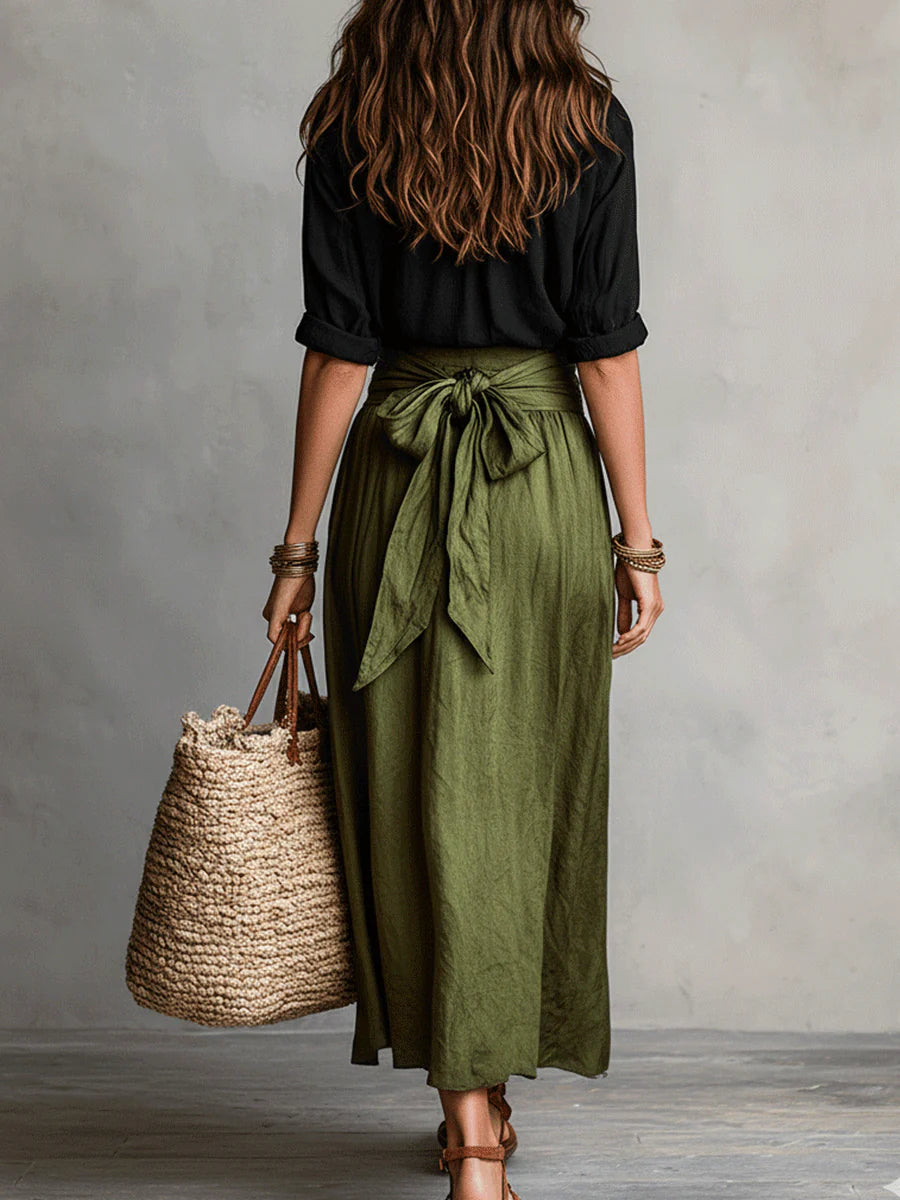 Sornella | Women's Blouse and High-Waist Midi Skirt Set — image 2