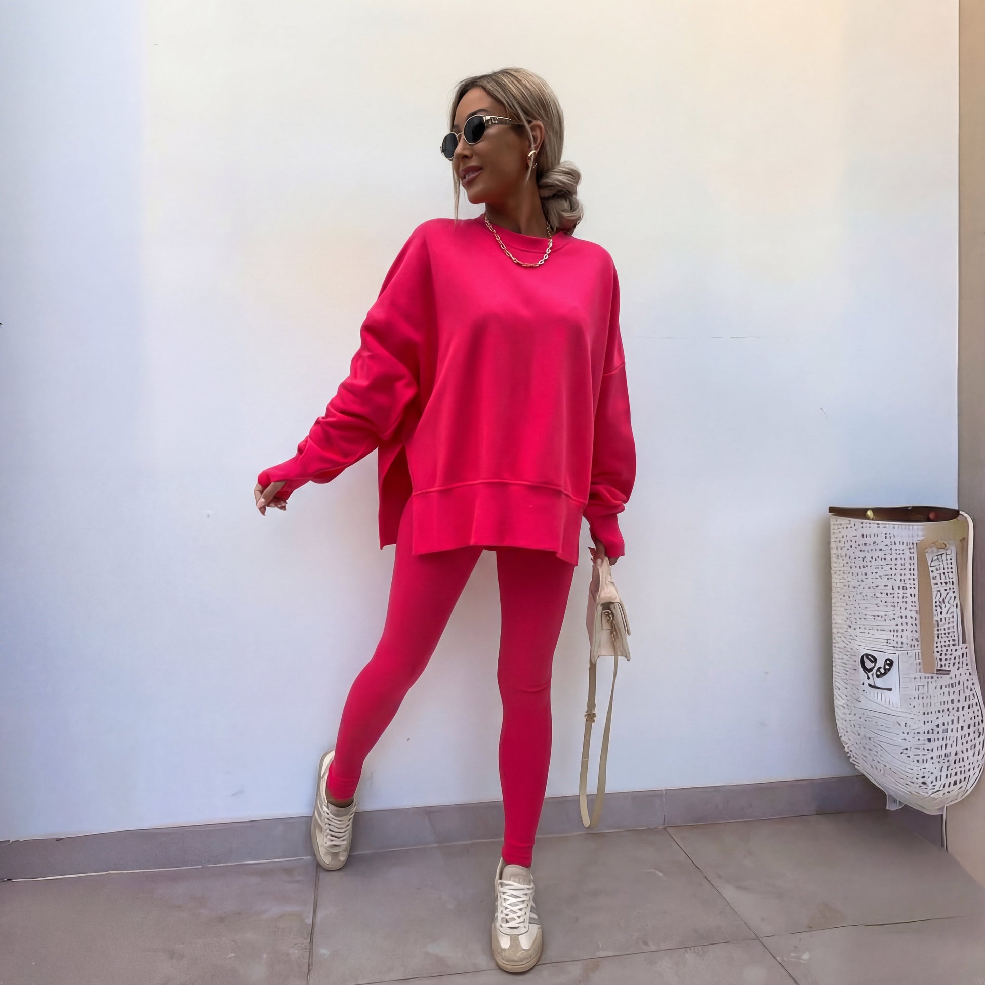 Tessane Red co-ord set - front view