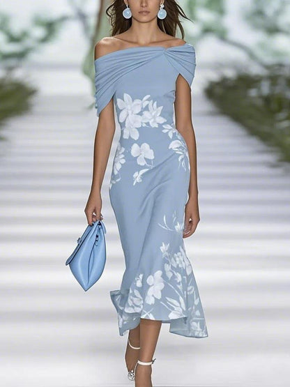 Melvaine | Floral print double-layer A-line dress