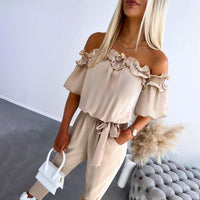 Amorienne | Jumpsuit Off-Shoulder Defined Waist Flattering