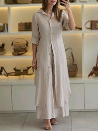 Odett | Long Sleeve Shirt And Trousers Set
