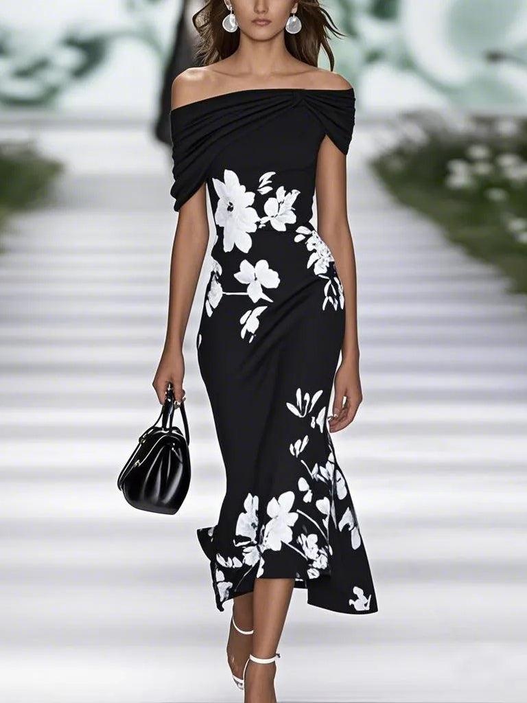 Melvaine | Floral print double-layer A-line dress