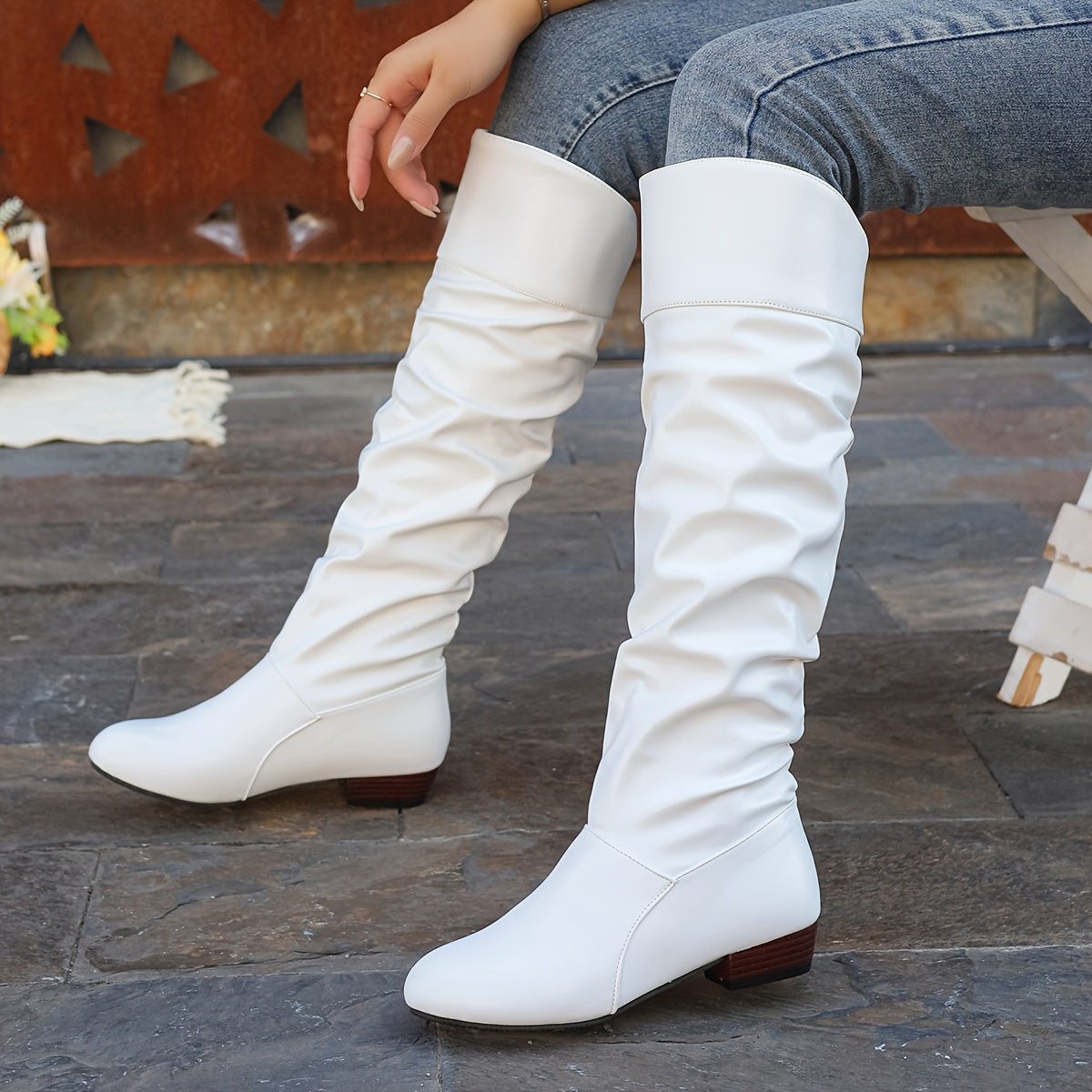 Women's Slouched Knee-High Boots - view 6
