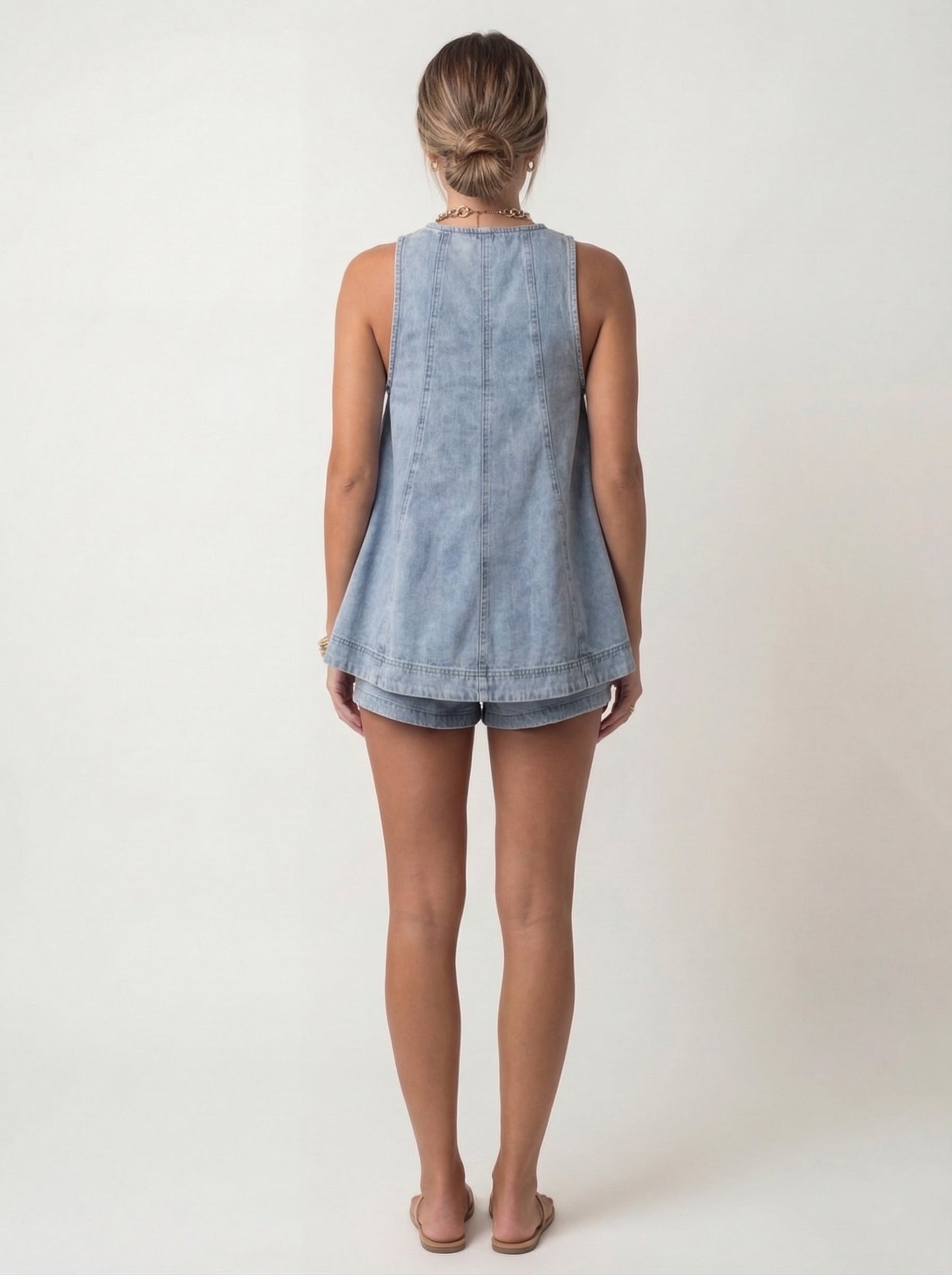 Kordene denim co-ord set back view