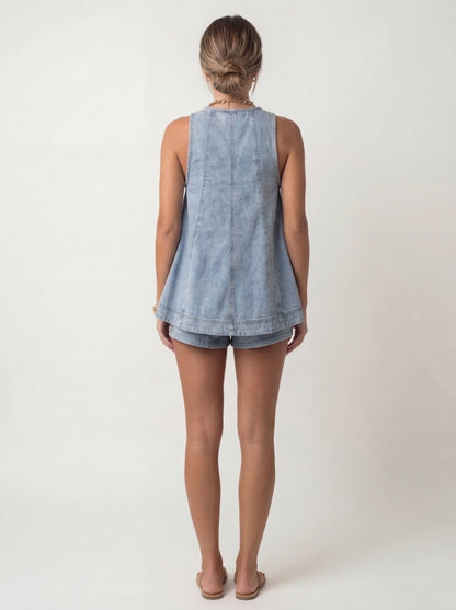 Kordene denim co-ord set back view