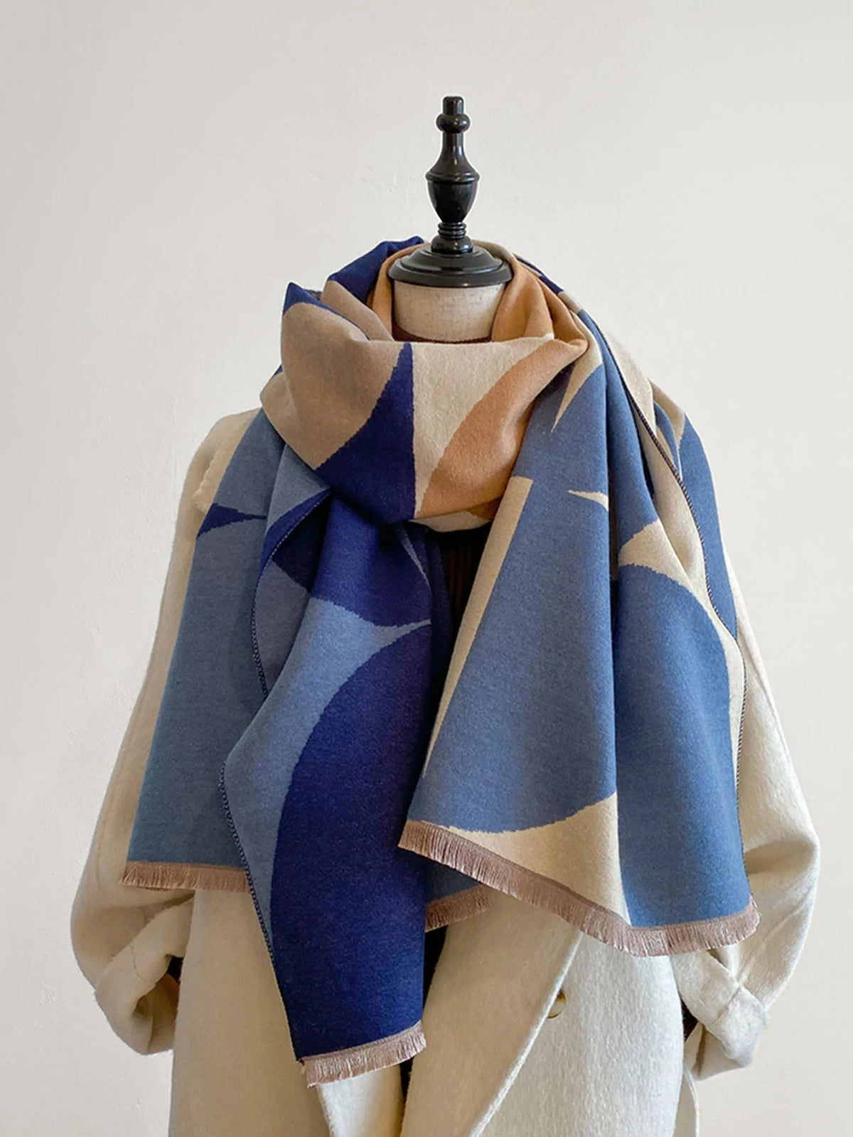 Women's Reversible Cashmere Scarf, Winter Wrap - view 3