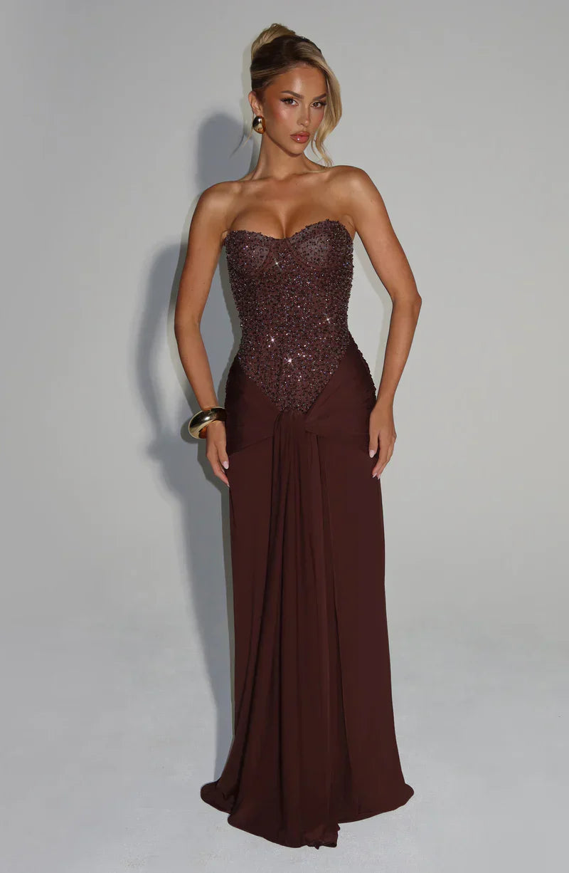 Carina | Maxi Dress Flowy V-Neck Spaghetti Strap