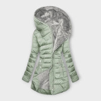 Calienza | Coat Quilted Faux Fur Lining Zip Hood