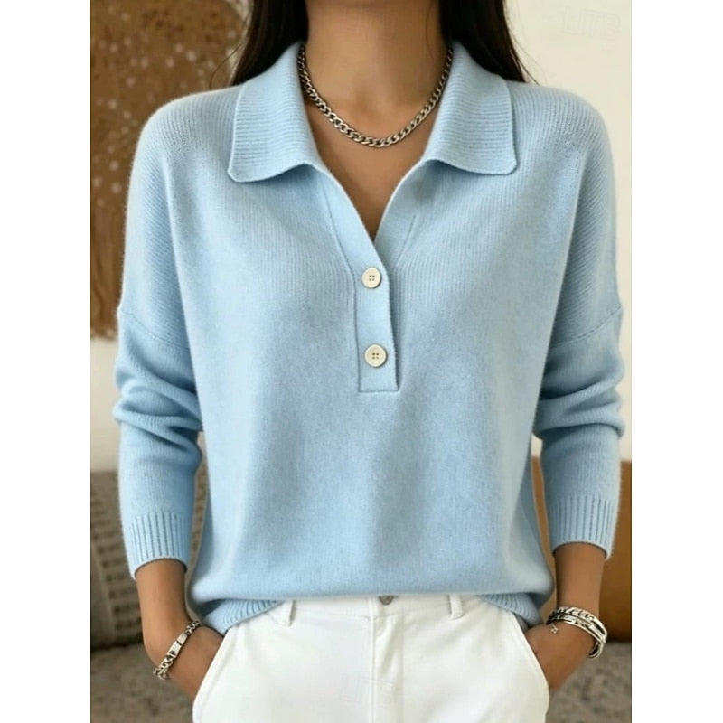 Women's Collared Polo Shirt, Knitted