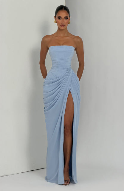 Lola Light Blue dress lifestyle