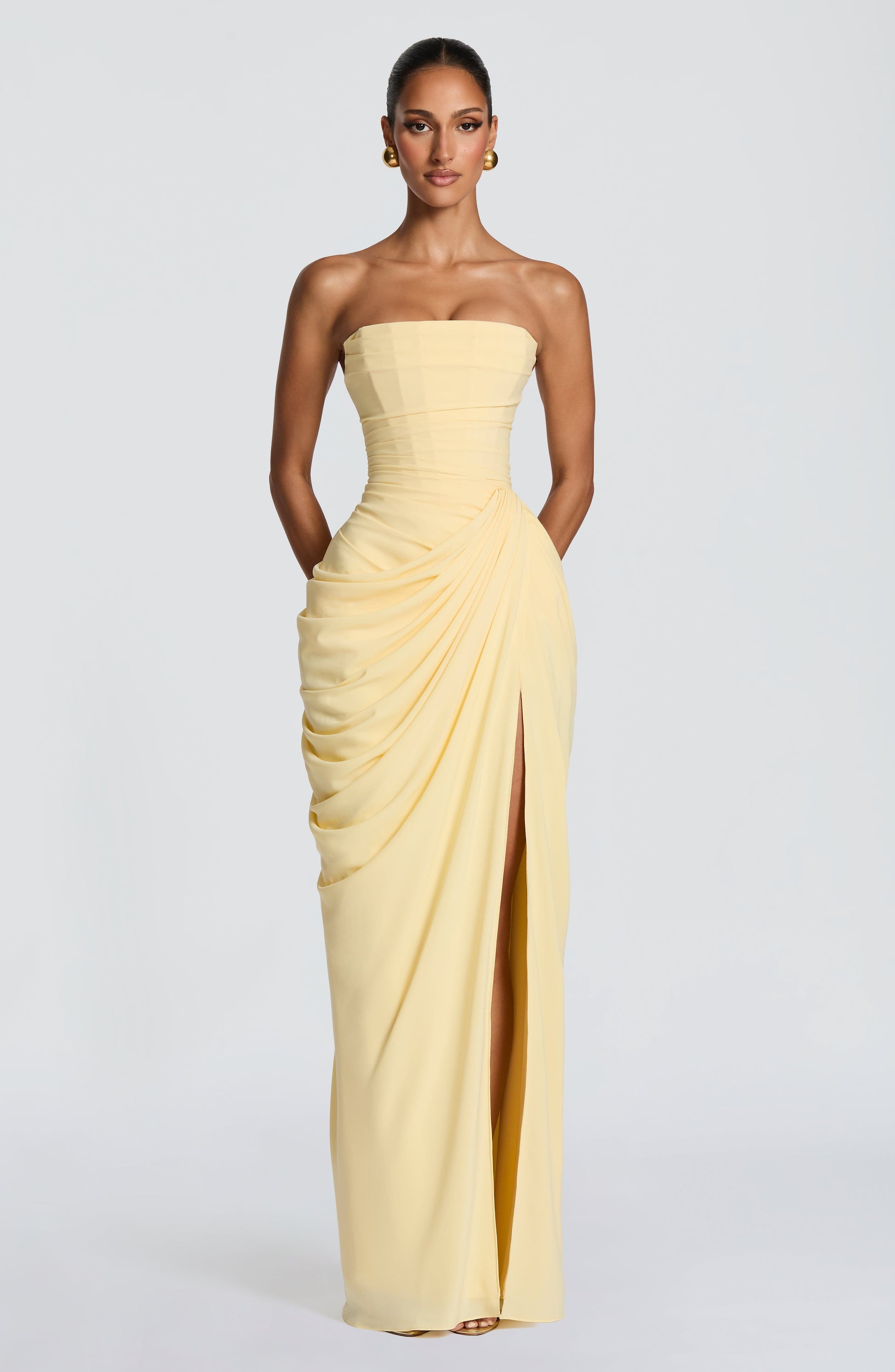Lola Yellow dress side view
