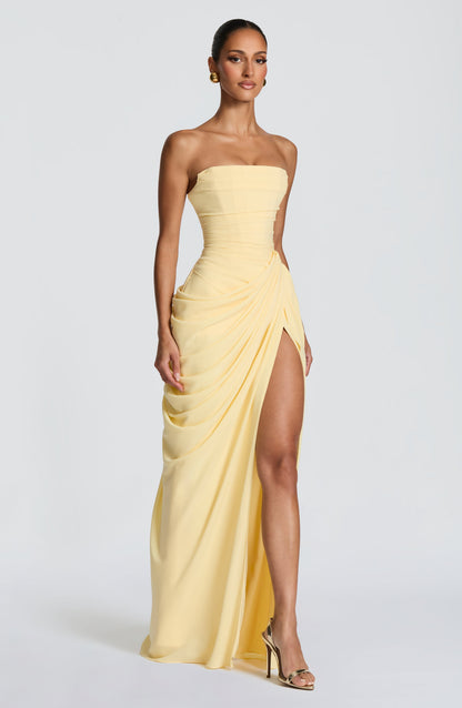Lola Yellow dress full length