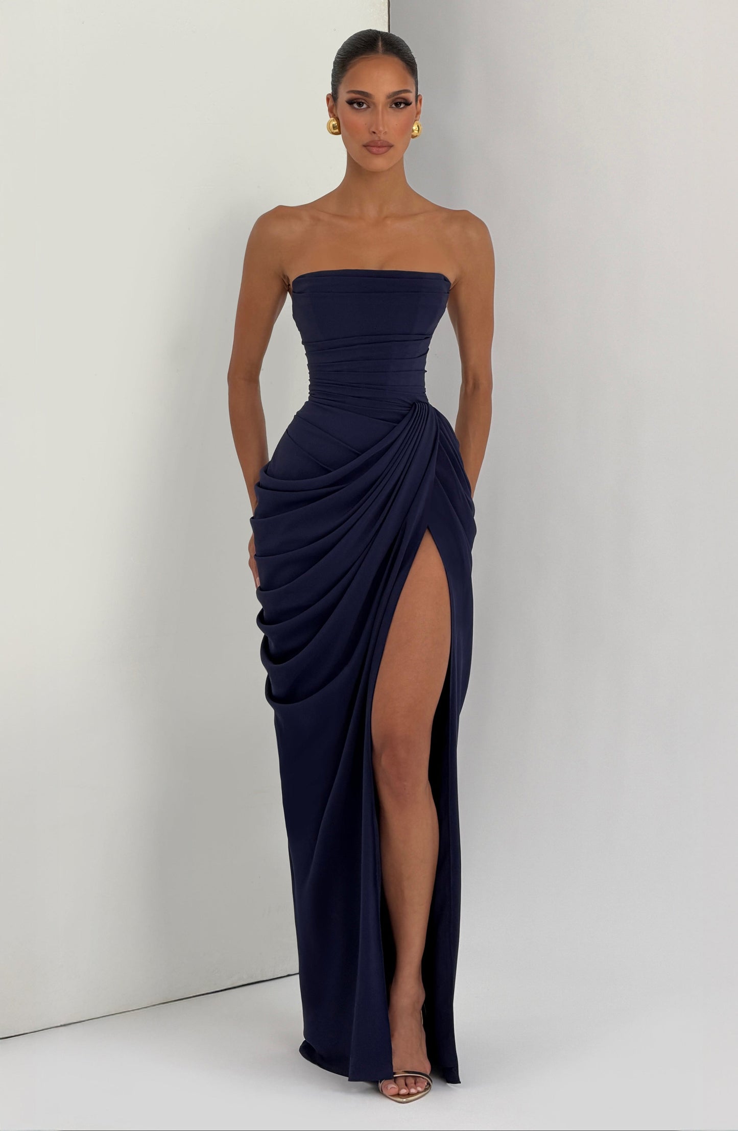 Lola Navy dress lifestyle
