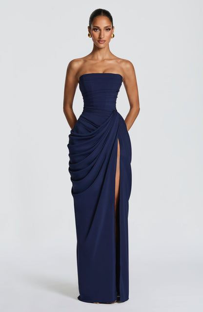 Lola Navy dress detail