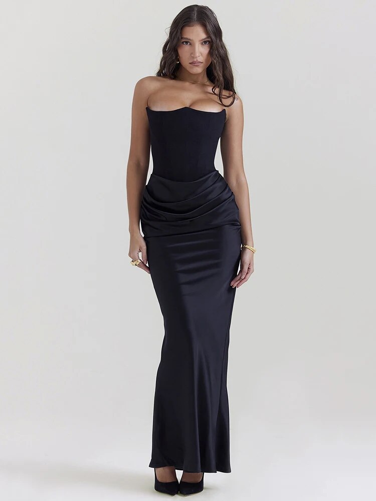 Shayla | Elegante Abito Maxi Senza Maniche in Stile Corsetto