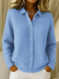 Women's Button Front Knit Cardigan, Classic Layering Cardigan