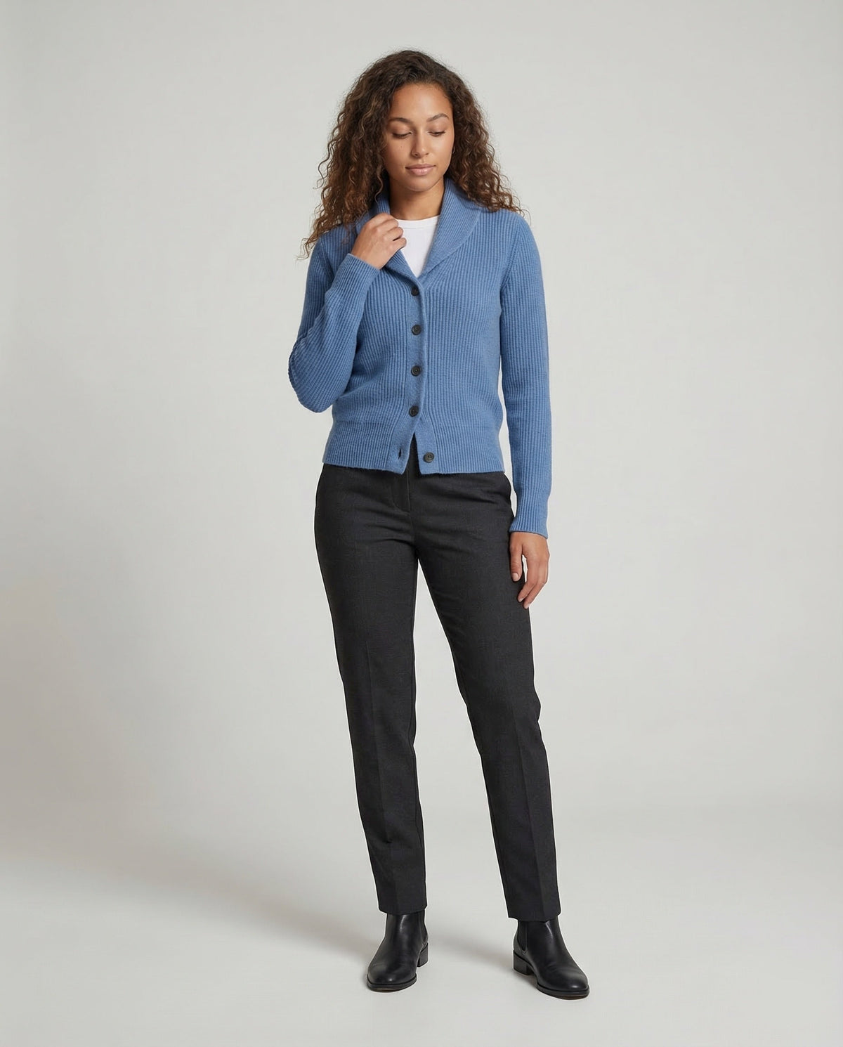 Women's Lapel Cardigan, Knitted