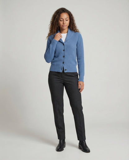Women's Lapel Cardigan, Knitted