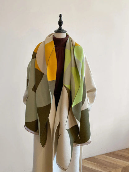 Women's Reversible Cashmere Scarf, Winter Wrap - view 4