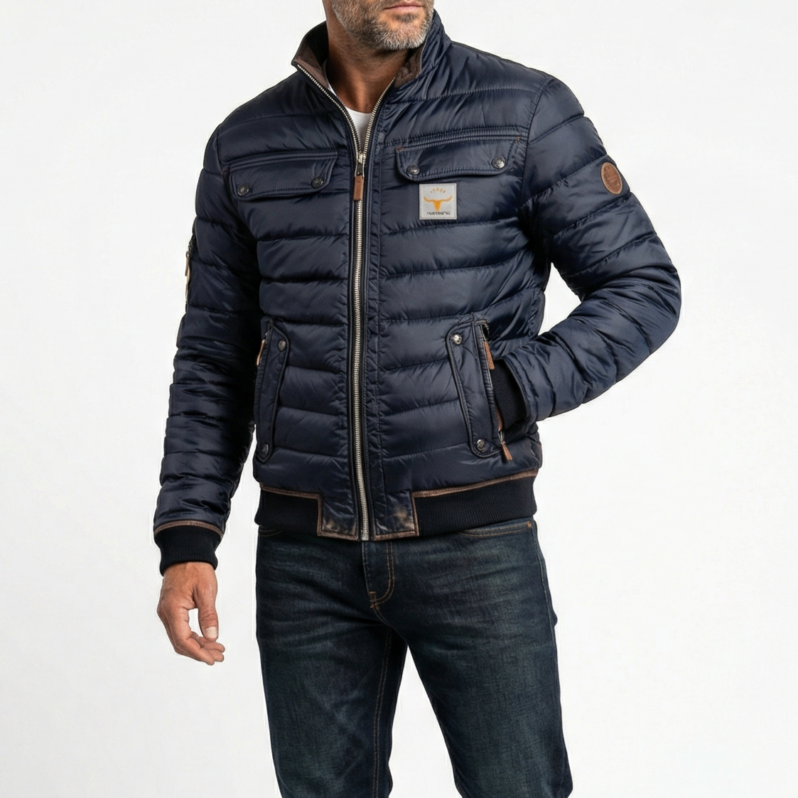 Men's Quilted Puffer Jacket, Padded Coat
