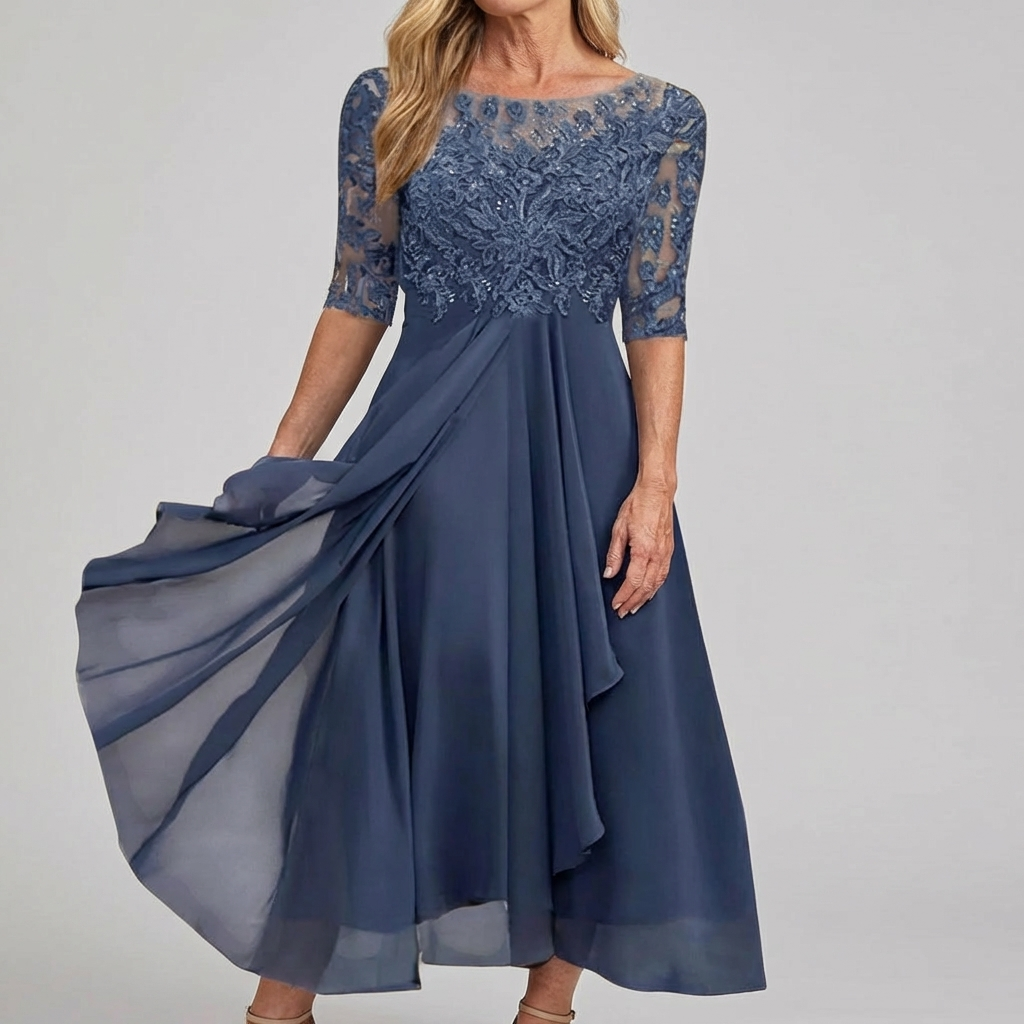 Zorienne — lace midi dress