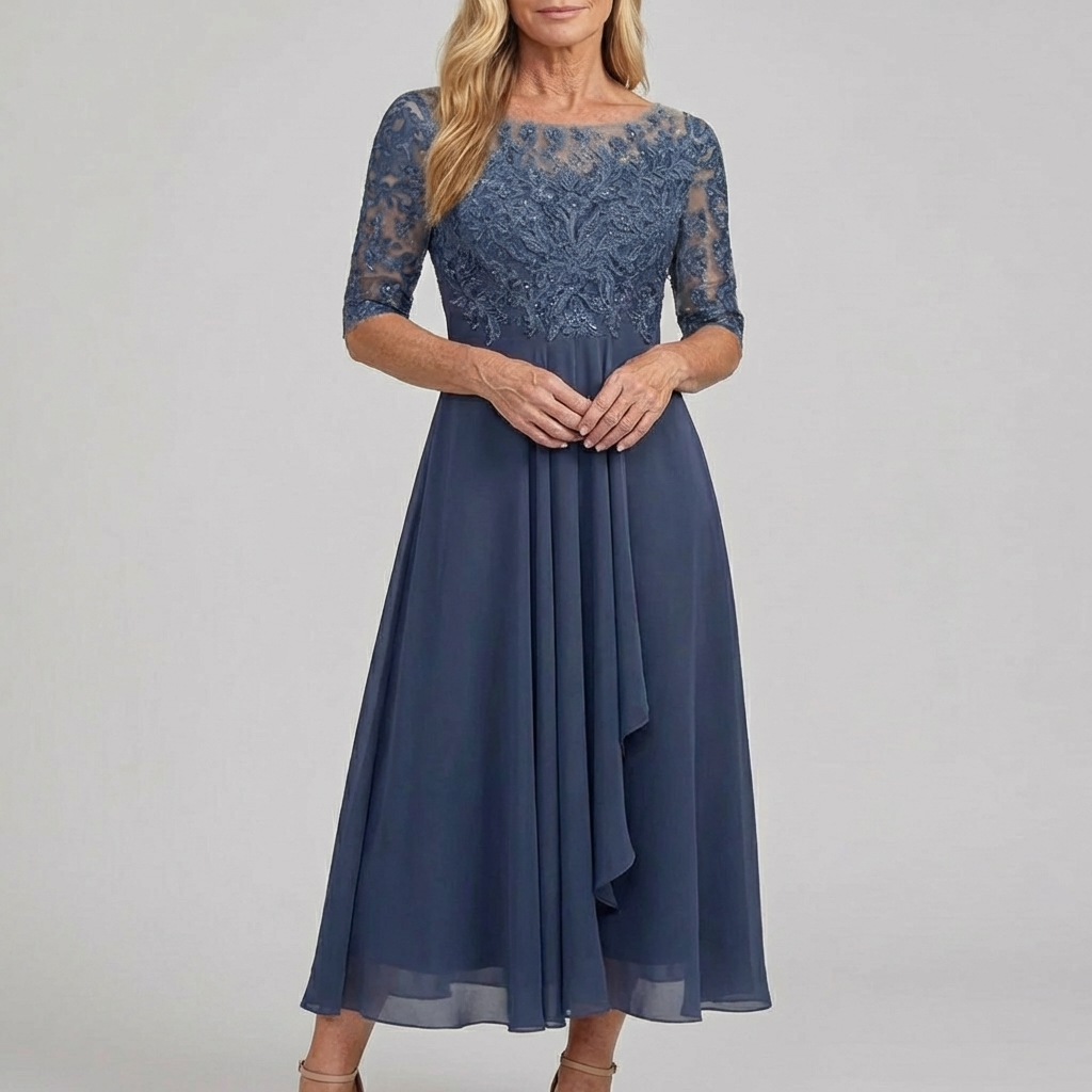 Zorienne — lace midi dress view 3