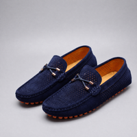 Men's Perforated Leather-Look Loafers, Slip-On Shoes