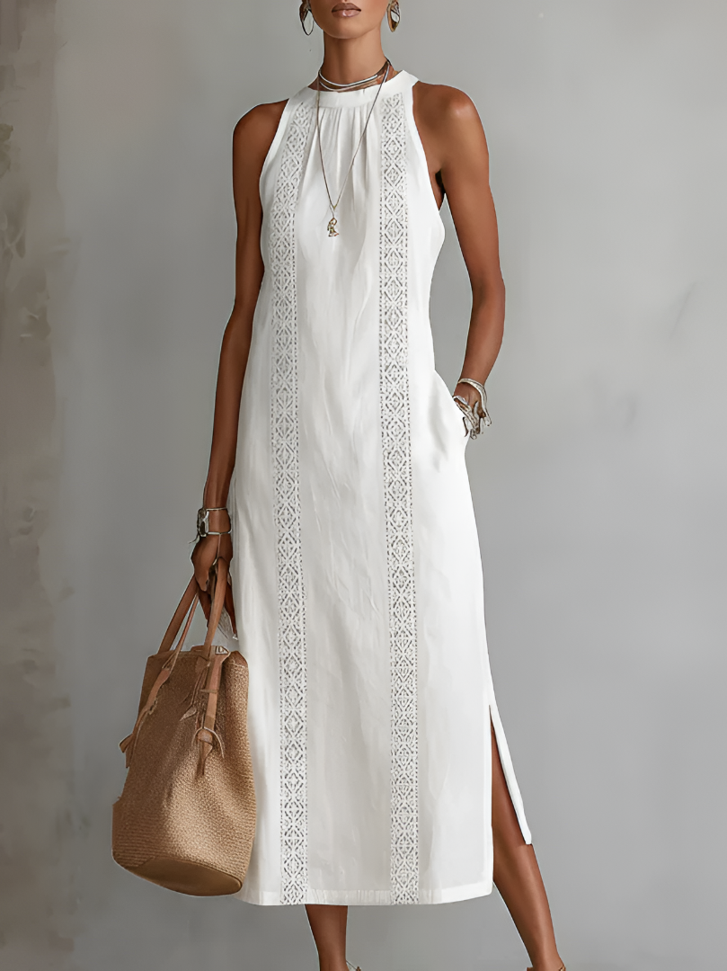 Vellana linen dress - White
