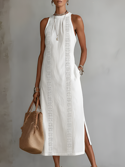 Vellana linen dress - White