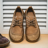 Men's Vintage Suede-Look Shoes, Lace-Up