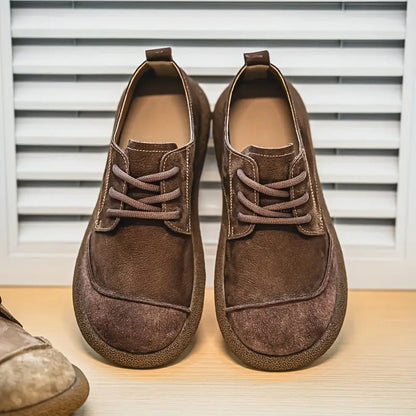 Men's Vintage Suede-Look Shoes, Lace-Up - view 2
