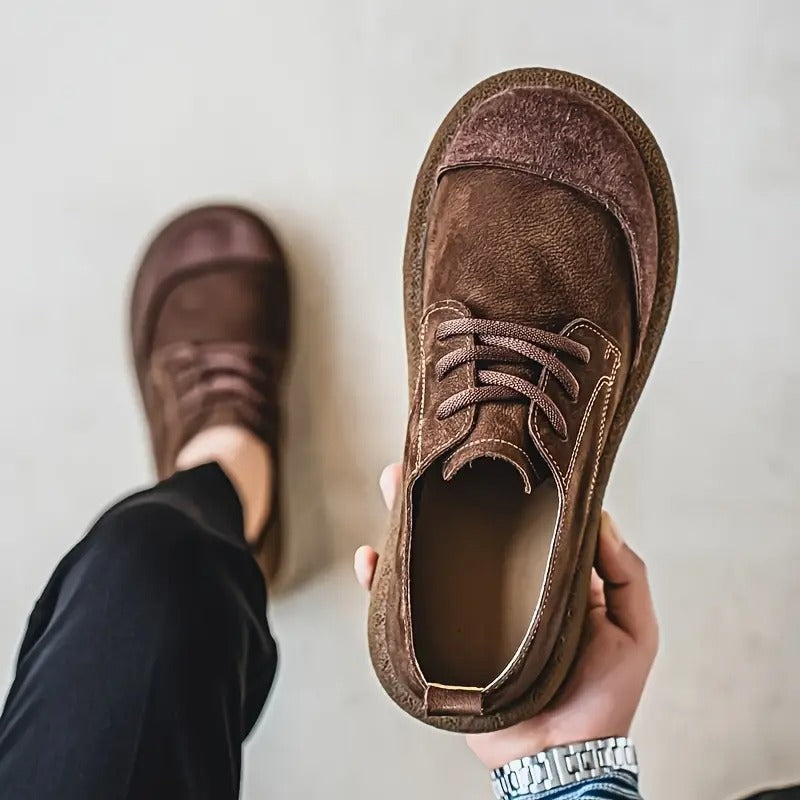 Men's Vintage Suede-Look Shoes, Lace-Up - view 9