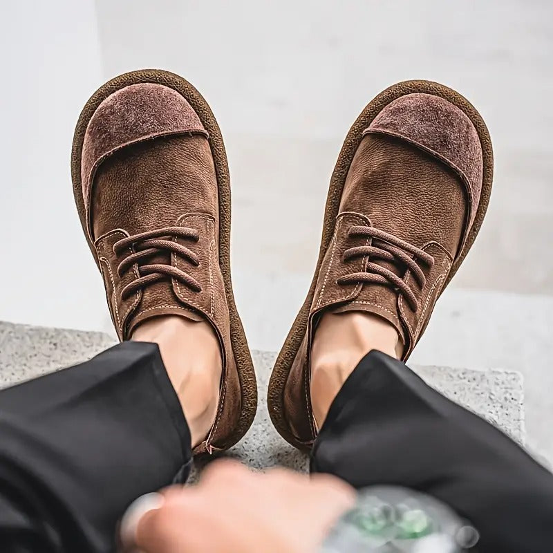 Men's Vintage Suede-Look Shoes, Lace-Up - view 11