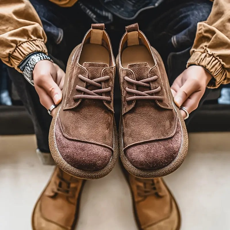 Men's Vintage Suede-Look Shoes, Lace-Up - view 13
