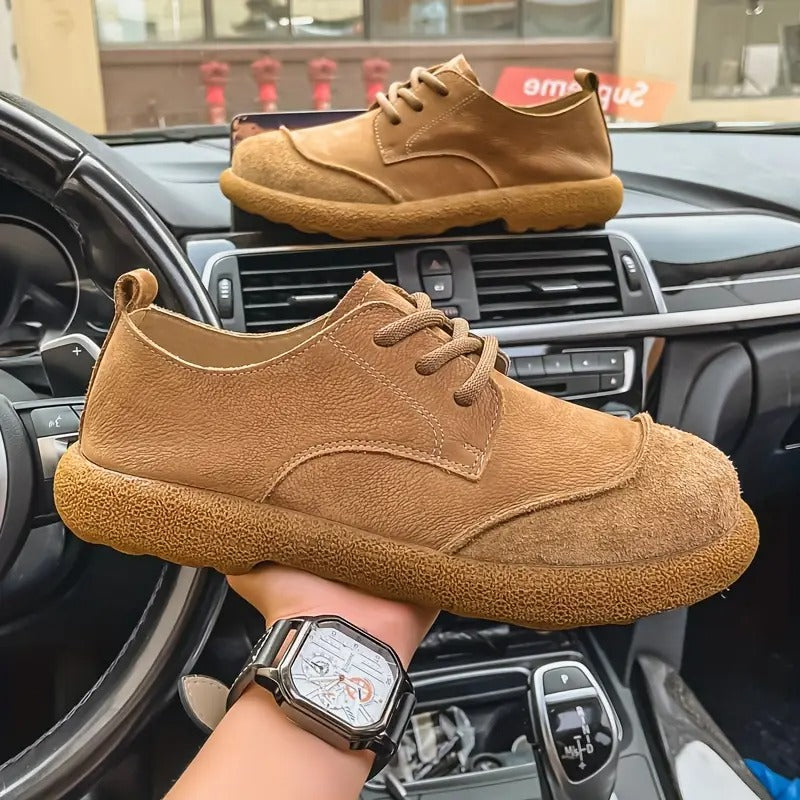 Men's Vintage Suede-Look Shoes, Lace-Up - view 7