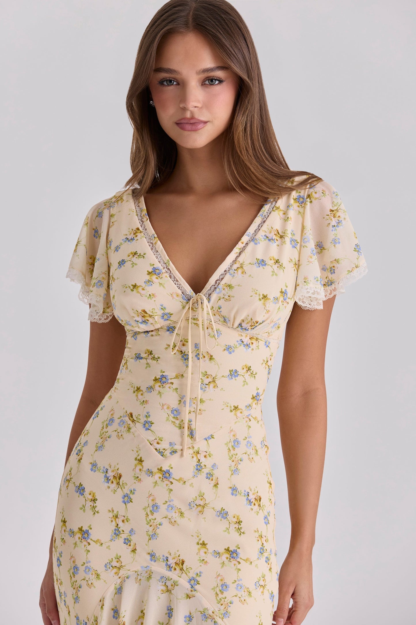 Morvene tea dress front detail