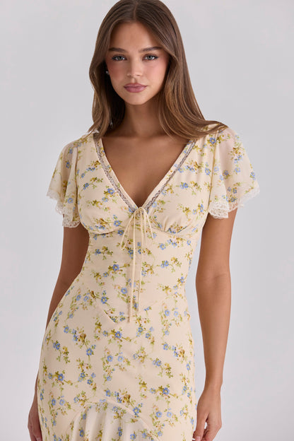Morvene tea dress front detail