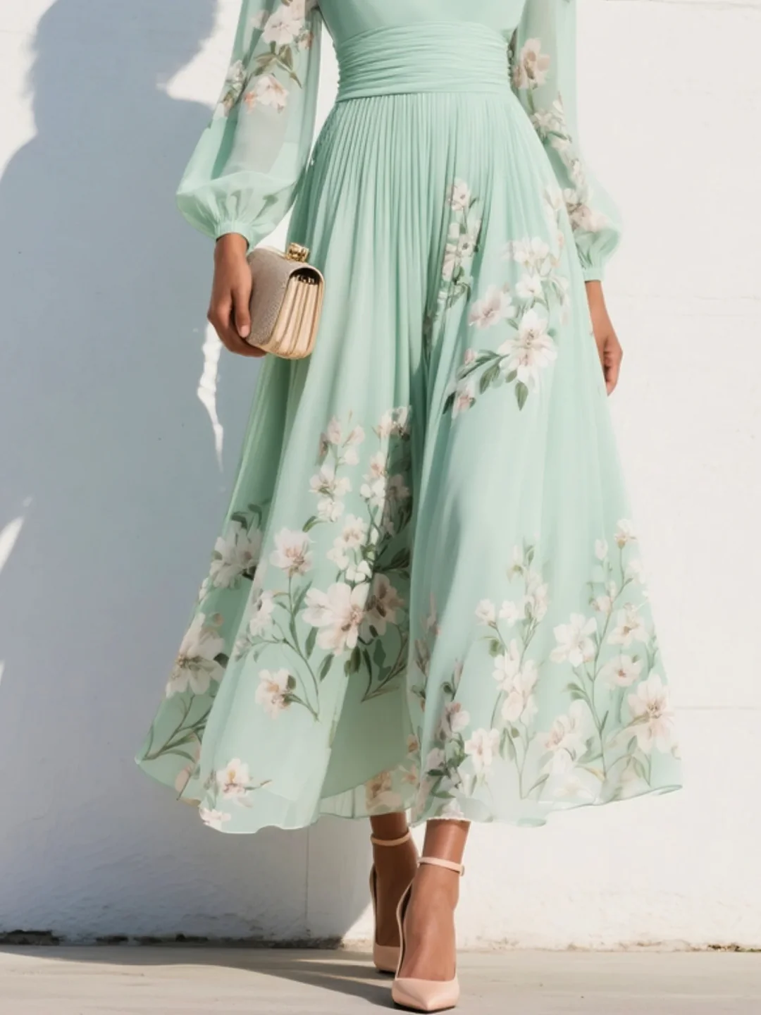 Celvara chiffon dress lifestyle