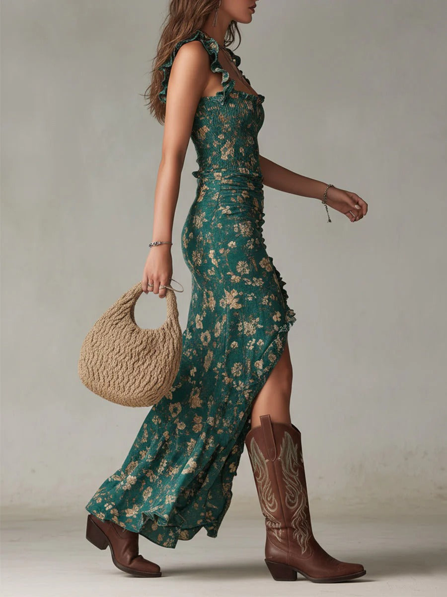 Zola boho dress side view