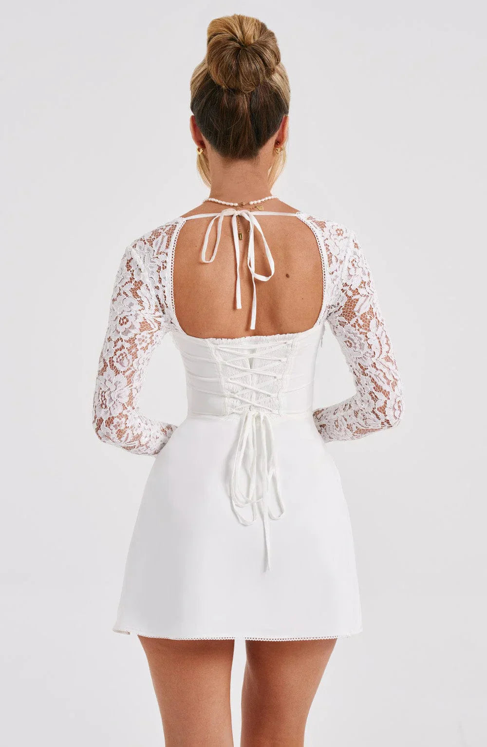 Lizzi | Mini Dress With Lace Sleeves