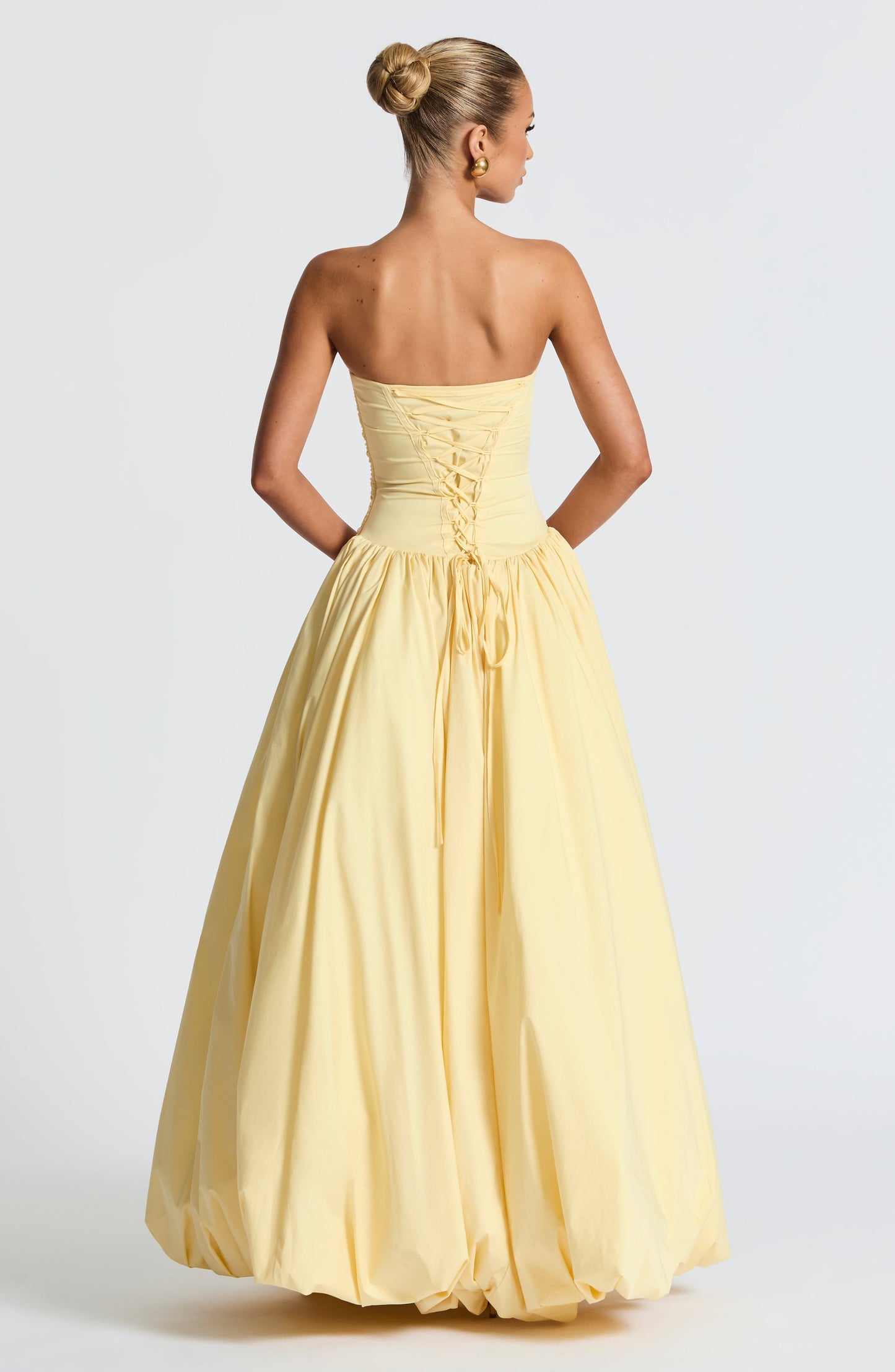 Tolvane lemon dress full length