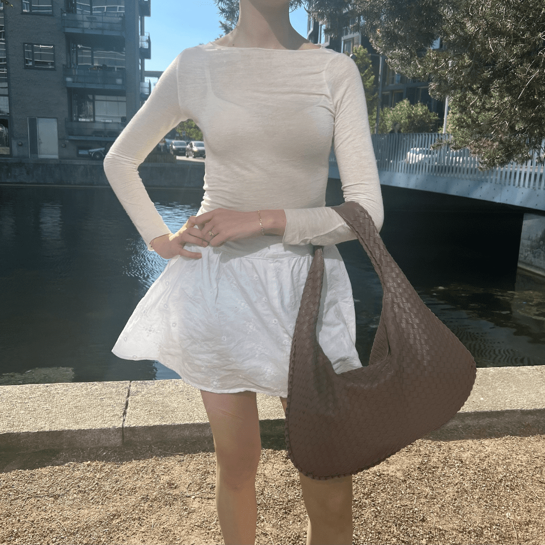 Bernaia | Woven Moon Bag