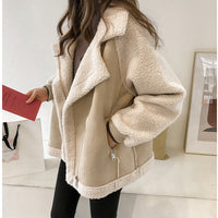 Tirelle | Faux Shearling Coat Oversized Turn-Down Collar