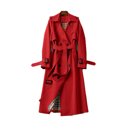 Aurivelle | Trench Coat Double-Breasted Belted Long Sleeve