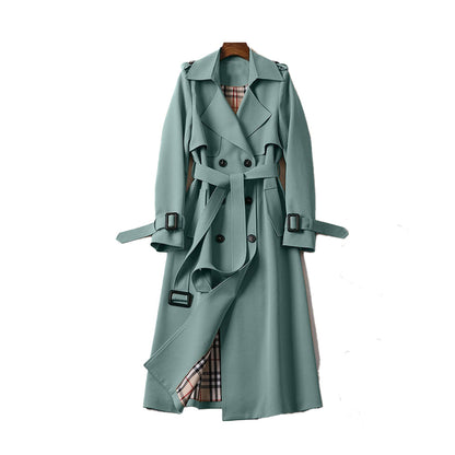 Aurivelle | Trench Coat Double-Breasted Belted Long Sleeve