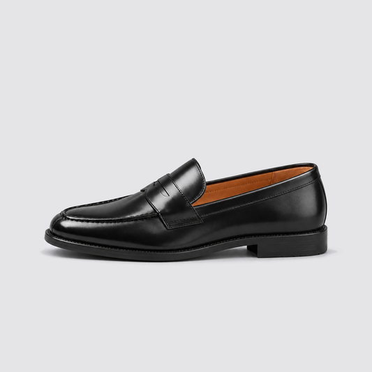 Men's Leather-Look Penny Loafers, Slip-On Shoes