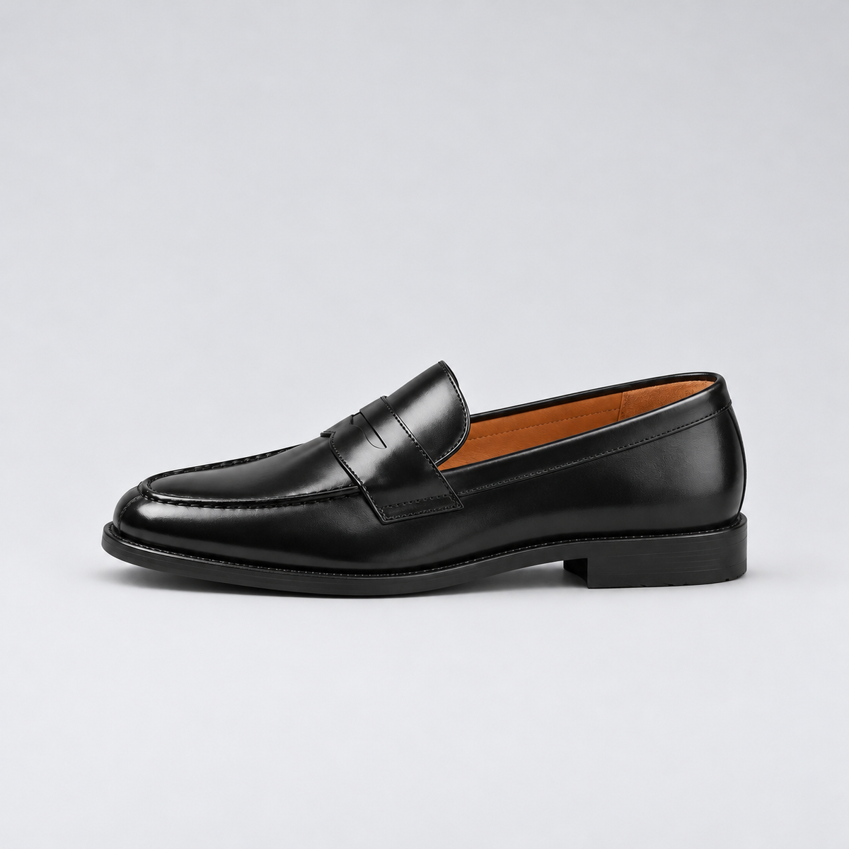 Men's Leather-Look Penny Loafers, Slip-On Shoes - view 7